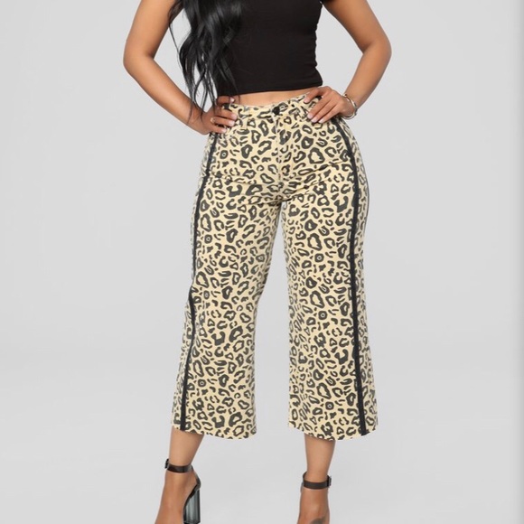 Fashion Nova Pants - Fashion Nova Leopard High Rise Jeans